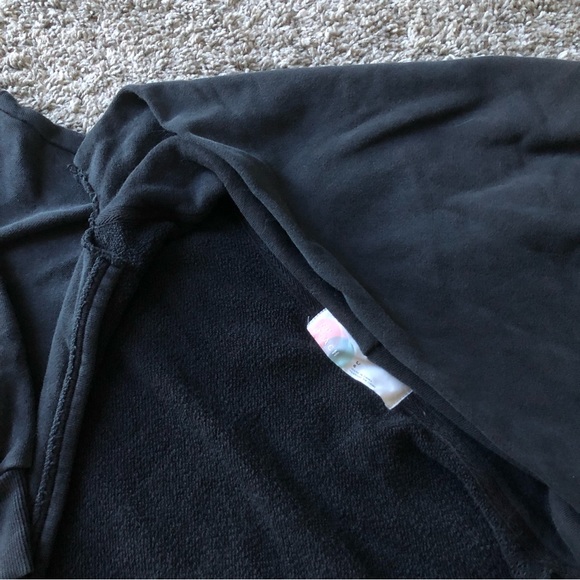 Free People Kickin’ It Romper Large Washed Black - Picture 5 of 6